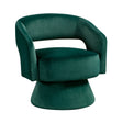 Emerald Green Compact Velvet Swivel Chair – OROA, view 1