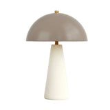 Off-White Ceramic Mushroom Table Lamp — front view
