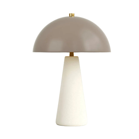 Off-White Ceramic Mushroom Table Lamp — front view