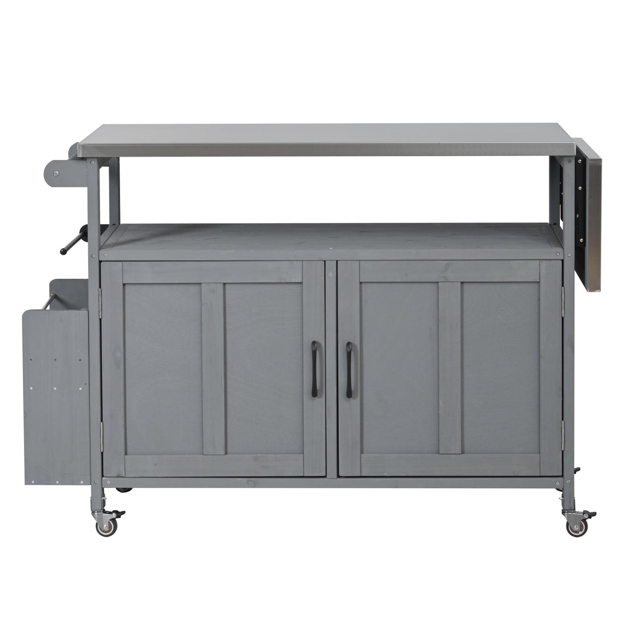 Foldable Outdoor Kitchen Island Patio - Gray