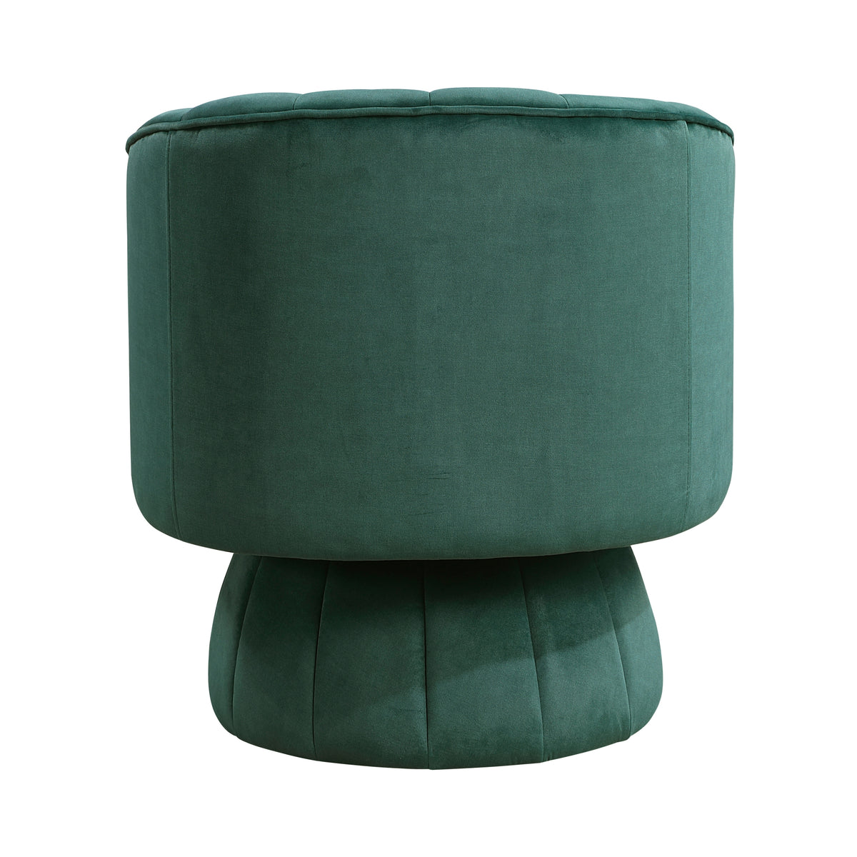 Dark Green Channel Stitched Velvet Swivel Chair – OROA, view 5