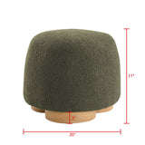 Soft Teddy Fabric Upholstered Ottoman - OROA