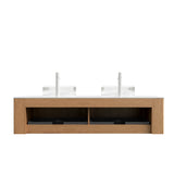 Floating Bathroom Vanity & Glass Basins - OROA