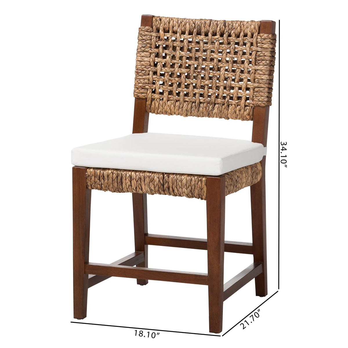 Seagrass and Mahogany Dining Chair – OROA, view 7