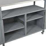 Foldable Outdoor Kitchen Island Patio - Gray