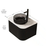 Modern Bathroom Vanity & Sink - OROA