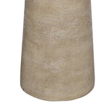 Textured Cream Round Pedestal Dining Table – OROA, view 4