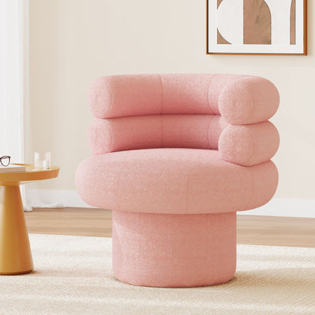 Round Swivel Accent Chair For Living Room - Blushy