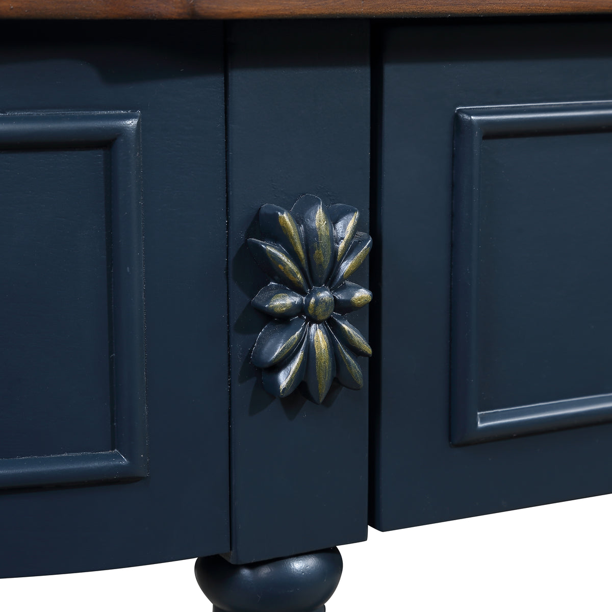 Modern European furniture - Retro Curved Wood Console Table - www.oroa.com