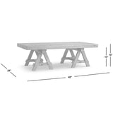 Hawthorne Reclaimed Elm Rectangular Trestle Coffee Table, Heritage Light Natural Brown - OROA Online Furniture