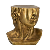 Magnesium Side Table with Classical Gold Bust Design