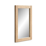 Langford Solid Reclaimed Elm Wall Mirror, Heritage Light Natural Brown - OROA Modern Furniture