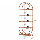 Modern Arched 5-Tier Bookshelf | OROA