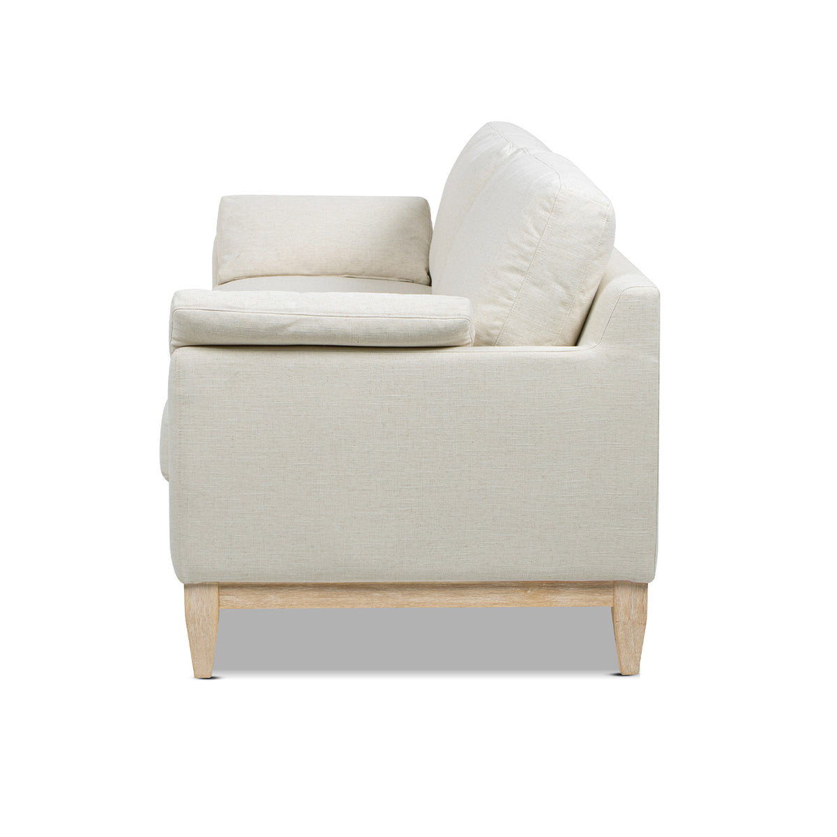 Pasadena Modern Farmhouse Sofa, Flax White Linen - OROA Modern Furniture
