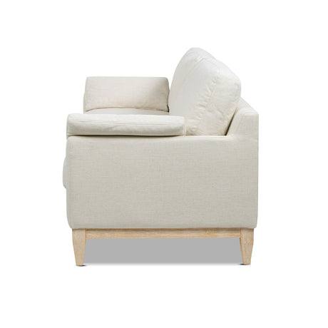Pasadena Modern Farmhouse Sofa, Flax White Linen - OROA Modern Furniture