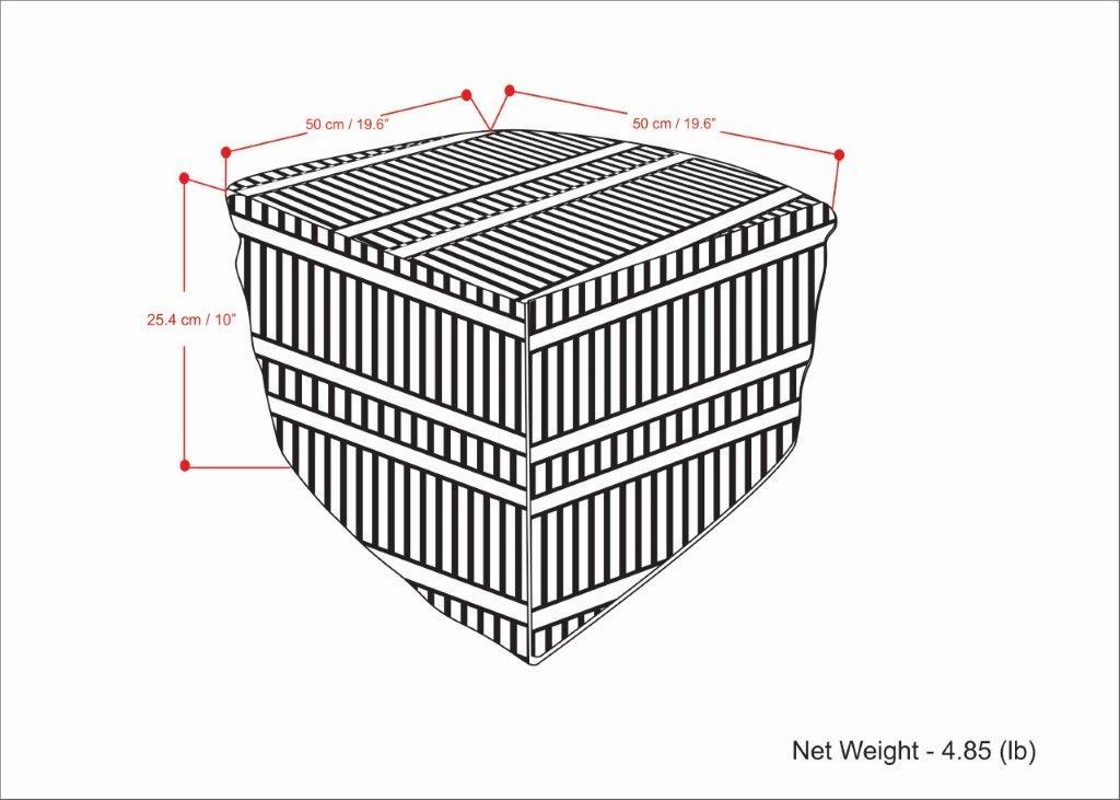 Safford - Square Outdoor/Indoor Pouf - OROA