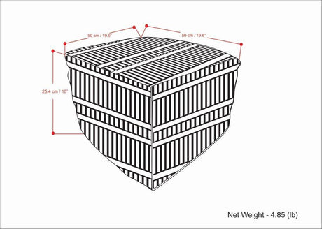 Safford - Square Outdoor/Indoor Pouf - OROA