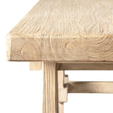 Hawthorne Reclaimed Elm Rectangular Trestle Coffee Table, Heritage Light Natural Brown - OROA Online Furniture