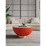 Stylish Coffee Table Round - Gold Base