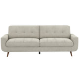 Fog Beige Tufted Upholstered Sofa – OROA, view 1