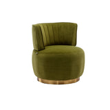 Olive Velvet Swivel Barrel Chair | Catchy