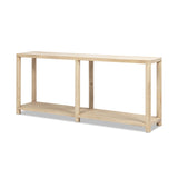 Milo Cerused Reclaimed Pine Console Table with Lower Shelf, Light Natural - OROA Online Furniture