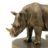Rhino Bronze tone Bookends