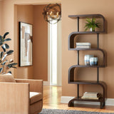 Mahogany Modern Bookcase | Uttermost Bia
