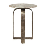 Modern European furniture - Round Marble Indoor/Outdoor Side Table - www.oroa.com