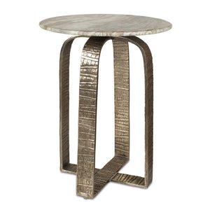   Round Marble Indoor/Outdoor Side Table | Oroa.com