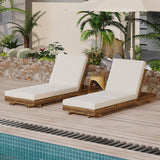 Lounge Chaise Set, Acacia Solid Wood - OROA