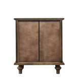 Modern European furniture - Walnut Brown Nightstand with 4 Drawers - www.oroa.com
