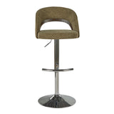 Sage Green Walnut Adjustable Swivel Bar Stools Set of 2 – OROA, view 7