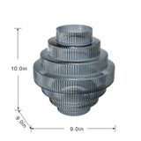 Multi-Tiered Geometric Vase with Smoked Glass Finish