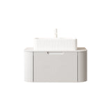 Bathroom Vanity & Sink with Floating Curved Edges - OROA