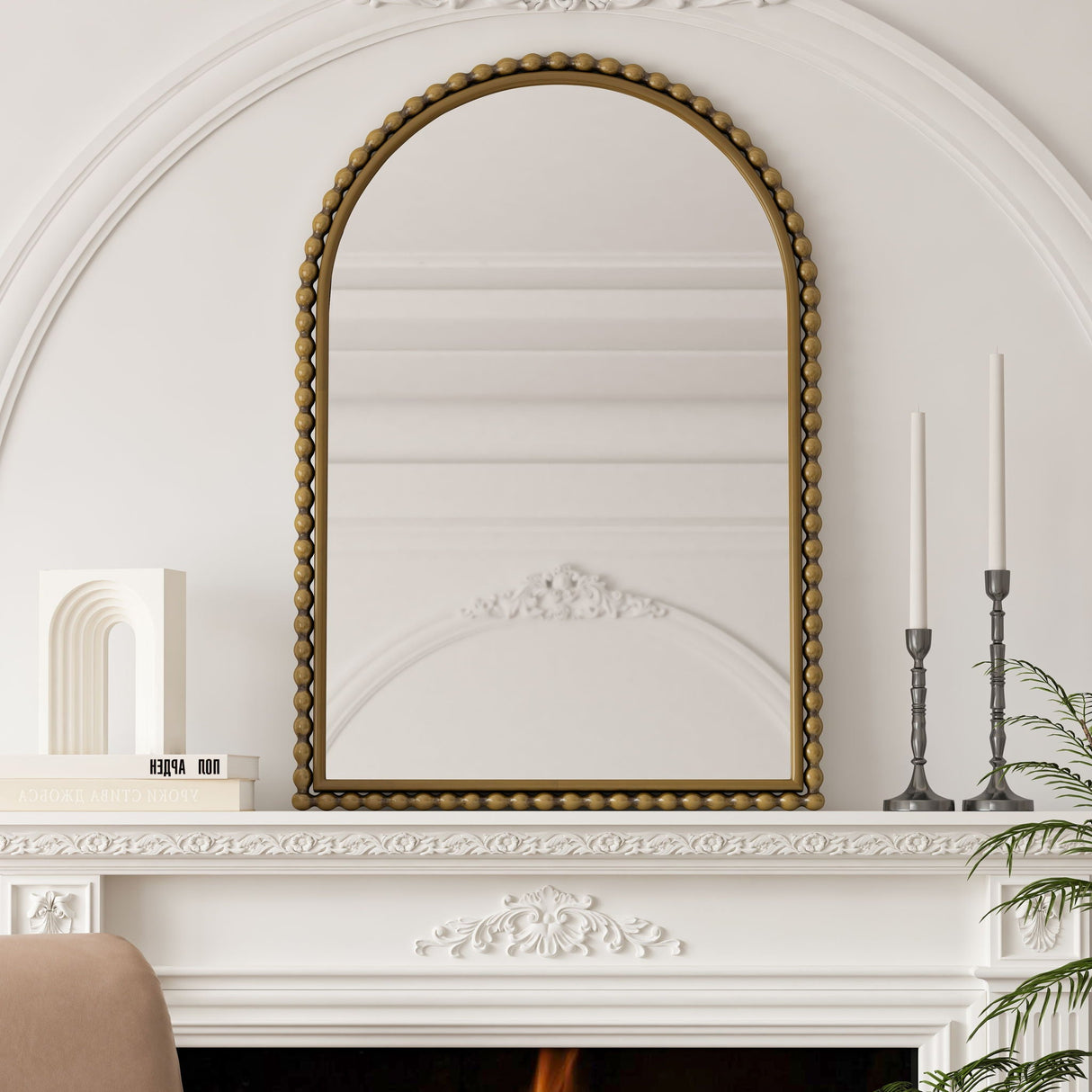 Vintage Iron Arch Wall Mirror - OROA