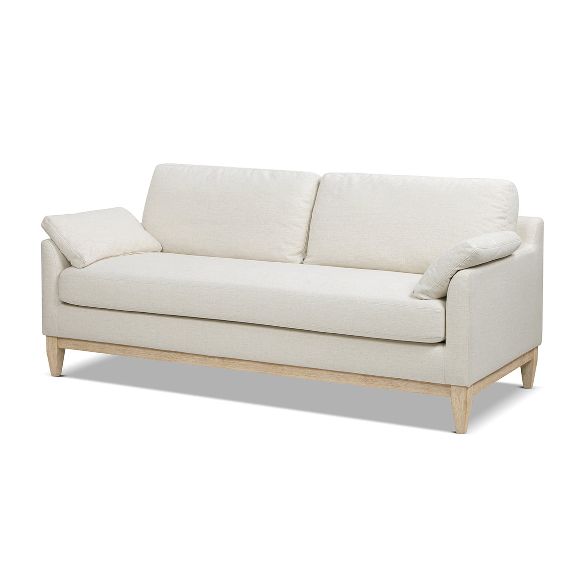 Pasadena Modern Farmhouse Sofa, Flax White Linen - OROA Modern Furniture