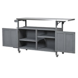 Foldable Outdoor Kitchen Island Patio - Gray