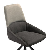 Two Tone Gray Swivel Dining Chairs Set of 2 – OROA, view 7
