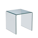 Clear Tempered Glass Side Table - OROA
