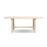 Milo 8-Seat Oval Reclaimed Pine Dining Table, Light Natural Cerused - OROA Online Furniture