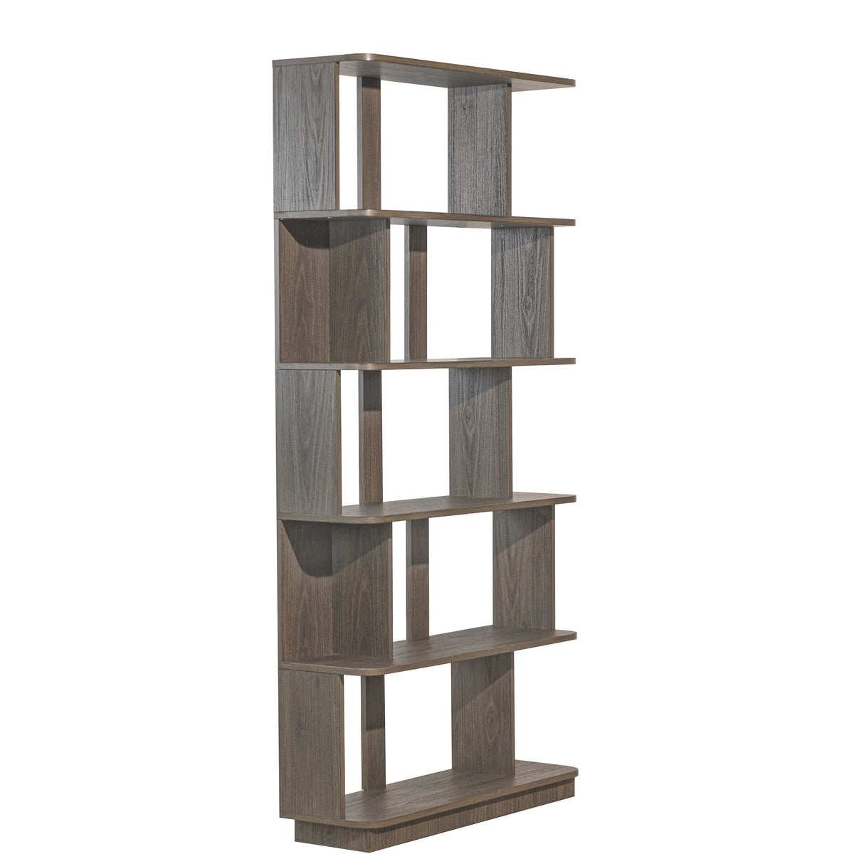 Modern European furniture - 5-Tier Dark Brown Oak Bookcase - www.oroa.com