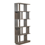 Modern European furniture - 5-Tier Dark Brown Oak Bookcase - www.oroa.com