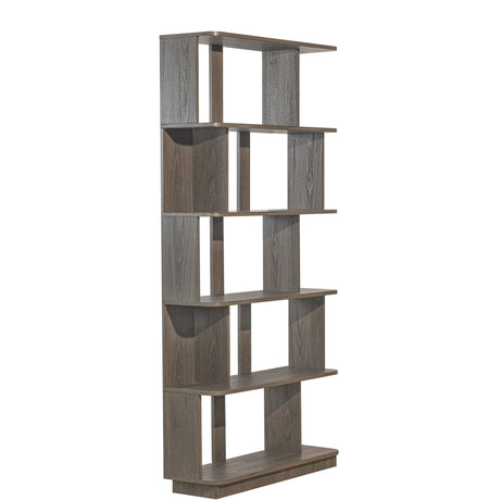 Modern European furniture - 5-Tier Dark Brown Oak Bookcase - www.oroa.com