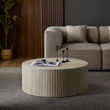 travertine round coffee table 