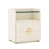 2 Drawer Nightstand - Beige Classic
