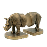 Rhino Bronze tone Bookends