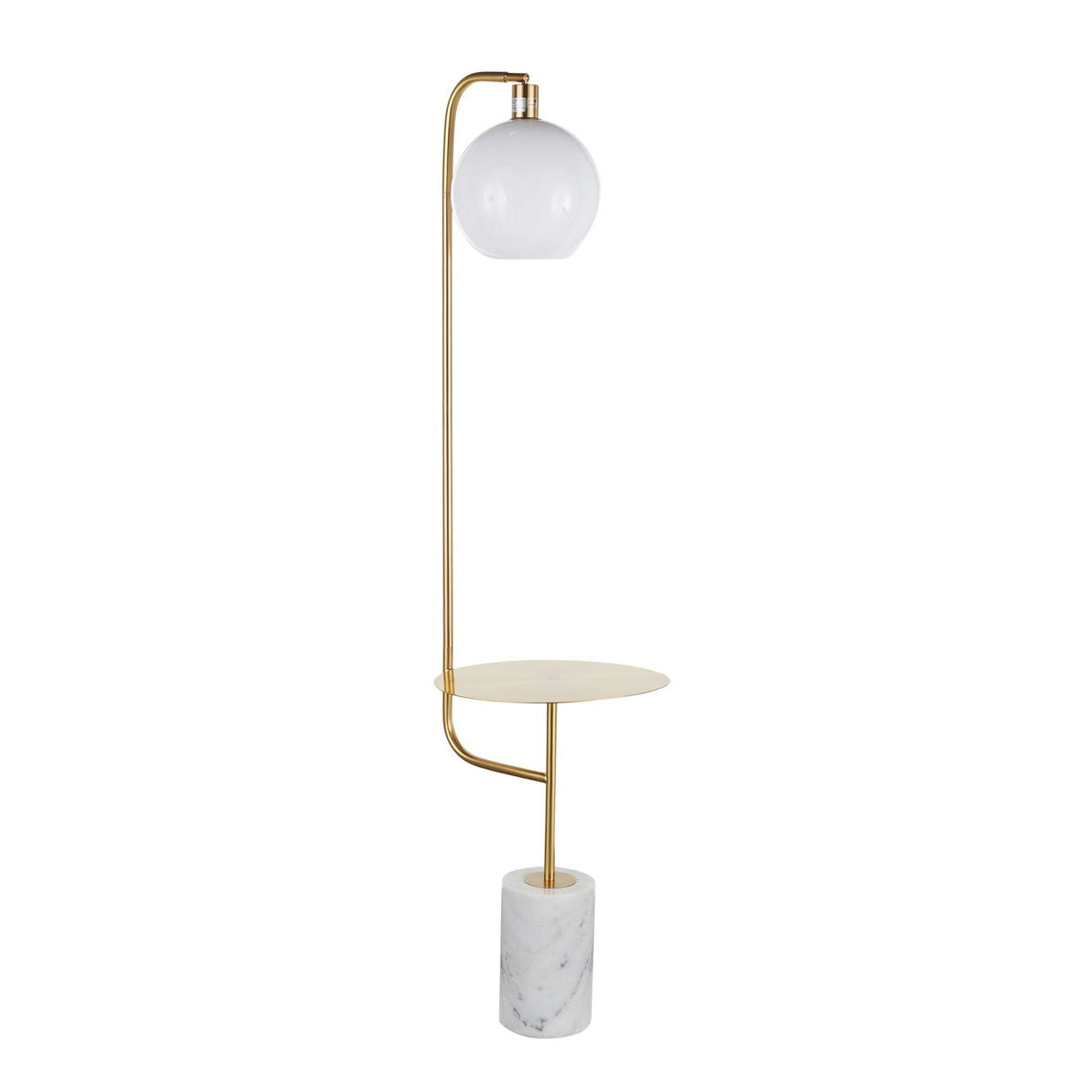 Glam Marble Floor Lamp Side Table - OROA