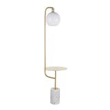 Glam Marble Floor Lamp Side Table - OROA
