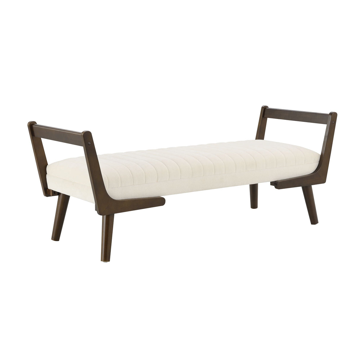 Mid-Century Bench With Wood Legs - OROA